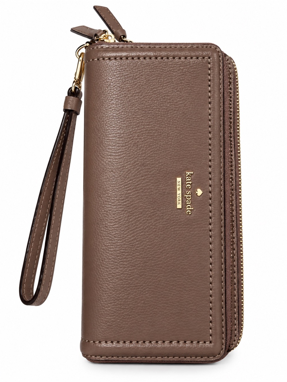 Kate Spade Patterson Drive Anita Soft Taupe Double Zip Wristlet